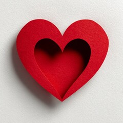 Red heart shape design valentine's day love and romance greeting card background stock photo image art