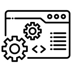 Web Development Outline Icon