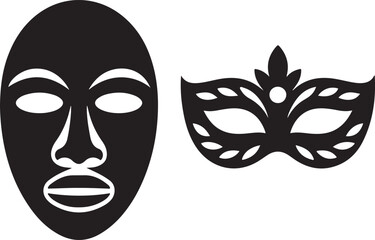 Cultural Masks African Tribal and Venetian Masquerade Icons