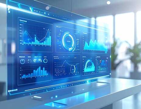 Modern data analytics dashboard interface