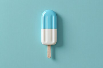Blue and white popsicle summer treat frozen dessert ice cream stick cool sweet snack food photography