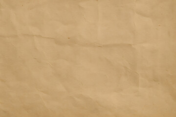 Obraz premium Detailed texture of wrinkled brown paper with natural shadows and folds, suitable for vintage background or eco-friendly concept..