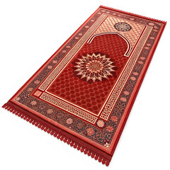 red motif prayer mat janamaz