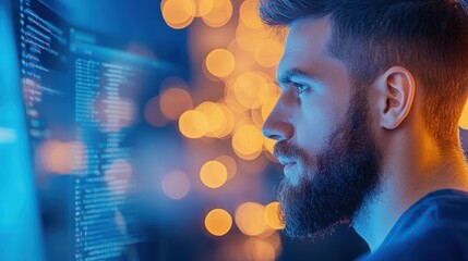 Coding Team of programmers collaborating in an office, debugging and testing new software code.