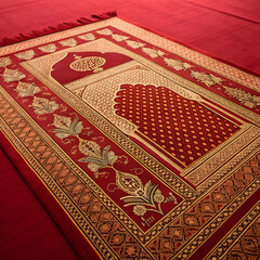 red motif prayer mat janamaz