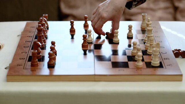 Senior Woman Playing Chess with Therapist for Cognitive Health Therapy