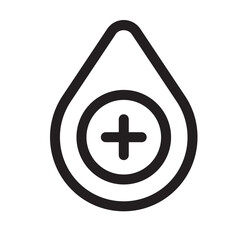 Obraz premium Blood drop with plus sign