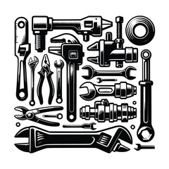 Set of Tools for Plumbing and Repair