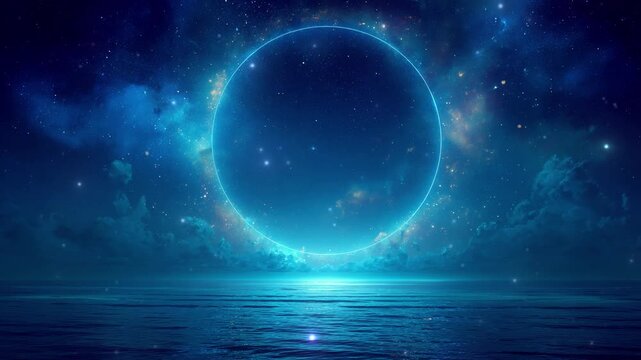 moon and stars. night at the beach. moon. stars. beach