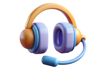 headphones on white background