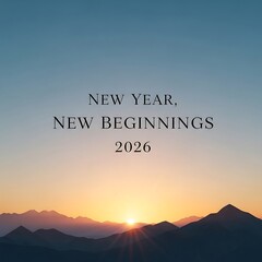 Sunrise over mountains symbolizing new year new beginnings in 2025