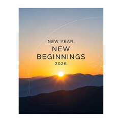 Sunrise over mountains signifies a new year and fresh beginnings in 2026