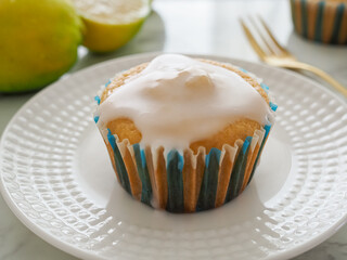 手作りのレモンヨーグルトマフィン