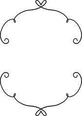 Hand Drawn Whimsical Bow Frame, Wedding Border Doodle Frame Illustration