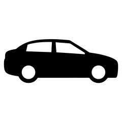 Vector art of a simple black car illustration, perfect for representing transportation, automotive industry, or vehiclerelated concepts in a clean and modern design