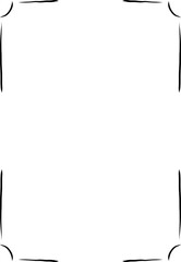 Hand Drawn Whimsical Frame, Wedding Border Doodle Frame Illustration