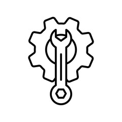 Gear and spanner icon