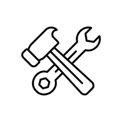 Hammer and spanner icon
