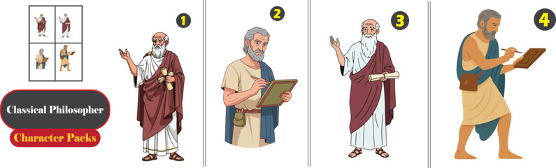 Classical Philosopher Pack – Teacher and Students in Ancient Greece