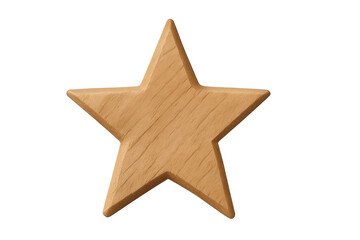 Obraz premium Wooden star shape representing rating and achievement