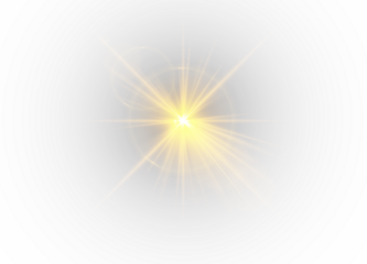 Bright gold PNG with sparkling rays and luminous flares. Radiant highlights create festive elegance and visual energy. Perfect for abstract designs, digital art, or luxury compositions.