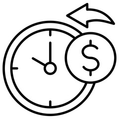 Return Rate Outline Icon
