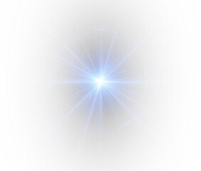 Elegant blue PNG with radiant beams and sparkling highlights. Bright flares add dynamic energy and futuristic style. Ideal for digital design, abstract visuals, or neon compositions.