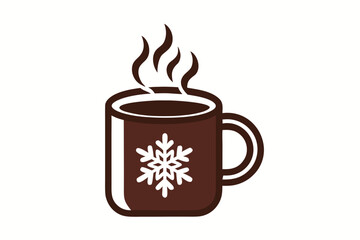 hot chocolate mug icon warm beverage steaming cup winter drink cozy