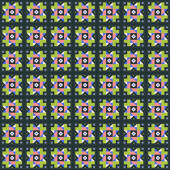 Seamless abstract pattern with geometric shapes