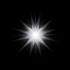 Golden sparkle  lights, flashing lights, light effects, sunlight lens flare, glowing ray beams, sparkling starsicon on black background.