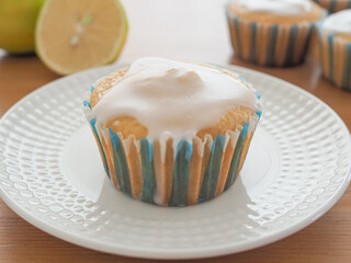 手作りのレモンヨーグルトマフィン