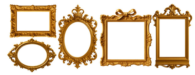 Ornate Golden Picture Frames Collection – Vintage Luxury Decor