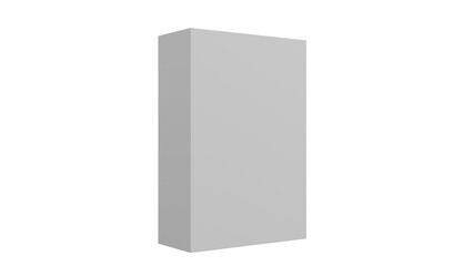 3D Render a white box with a black top