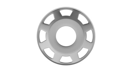 3D Render a white object with a hole in the middle