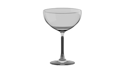 3D Render a glass of wine on a white background
