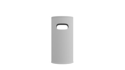3D Render a white trash can with a hole in the top