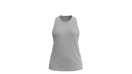 3D Render a women's tank top with a single layer of fabric