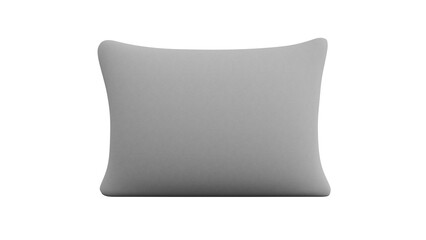 3D Render a gray pillow on a white background