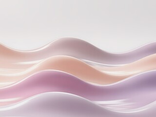 Fototapeta premium Smooth Undulating Waves of Pastel Colors Creating a Serene and Ethereal Landscape