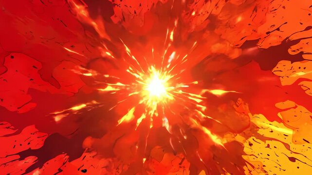 Abstract Watercolor Video Background - Fiery Red Orange Yellow Blending. Abstract Fiery Watercolor Background: Vibrant Red, Orange & Yellow Seamless Video