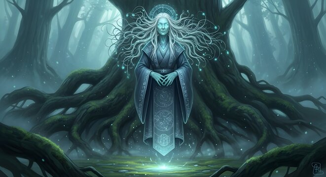 A poised and ancient spirit