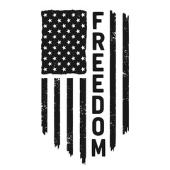Freedom Flag, Distressed American Flag, Patriotic T-Shirt, July 4th, Memorial Day, Veteran Gift