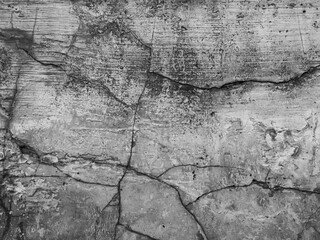 Crack wall texture background broken earthquake effect, whtie grey building cement damage pattern plaster grunge black line paint surface abstract, construction rough street concrete backdrop.