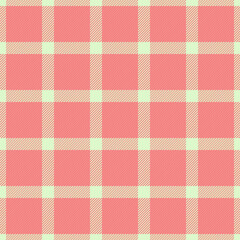 Dog tooth texture fabric plaid, custom pattern check background. Up vector tartan textile seamless in red and light colors.