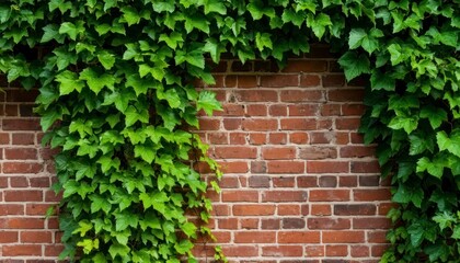 Brick Wall with Ivy &mdash; Nature Meets Architecture