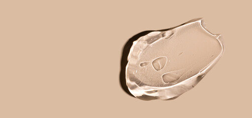 texture gel serum on beige background