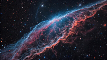 Veil nebula cosmic cloud of gas and dust
