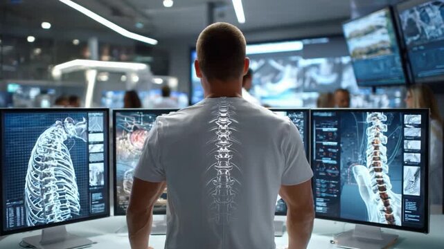 Medical Professional and Technology: a healthcare expert, focusing on innovative technology and advanced diagnostic tools for patient well-being, symbolizing precision and care in modern healthcare. 