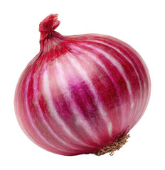Harvesting fresh red onion farm food isolated on transparent background