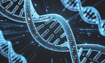 Dynamic DNA strand visualization for innovative technology and science projects